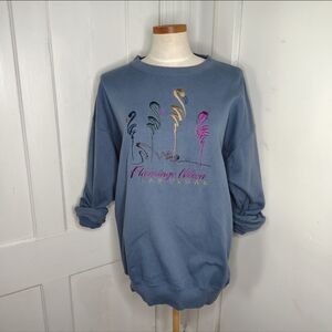 Vintage 1980s Flamingo Las Vegas Embroidered Crewneck Sweatshirt Men's Size XL